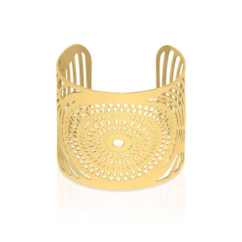 Lever de soleil | Or 18 carats | Manchette découpée au laser
